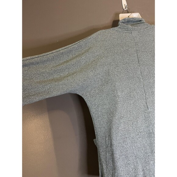 Dana Buchman Cardigan Womens Small Green Open Front 3/4 Sleeve Pockets Knit - Picture 5 of 6